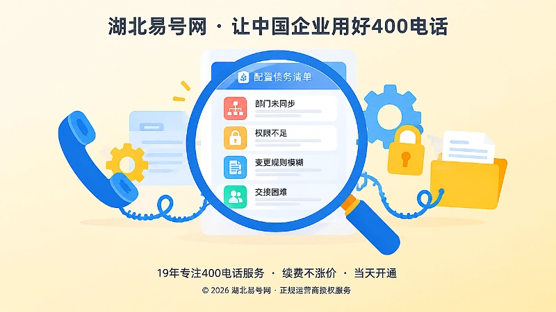配置债务与400电话管理权限聚焦插画